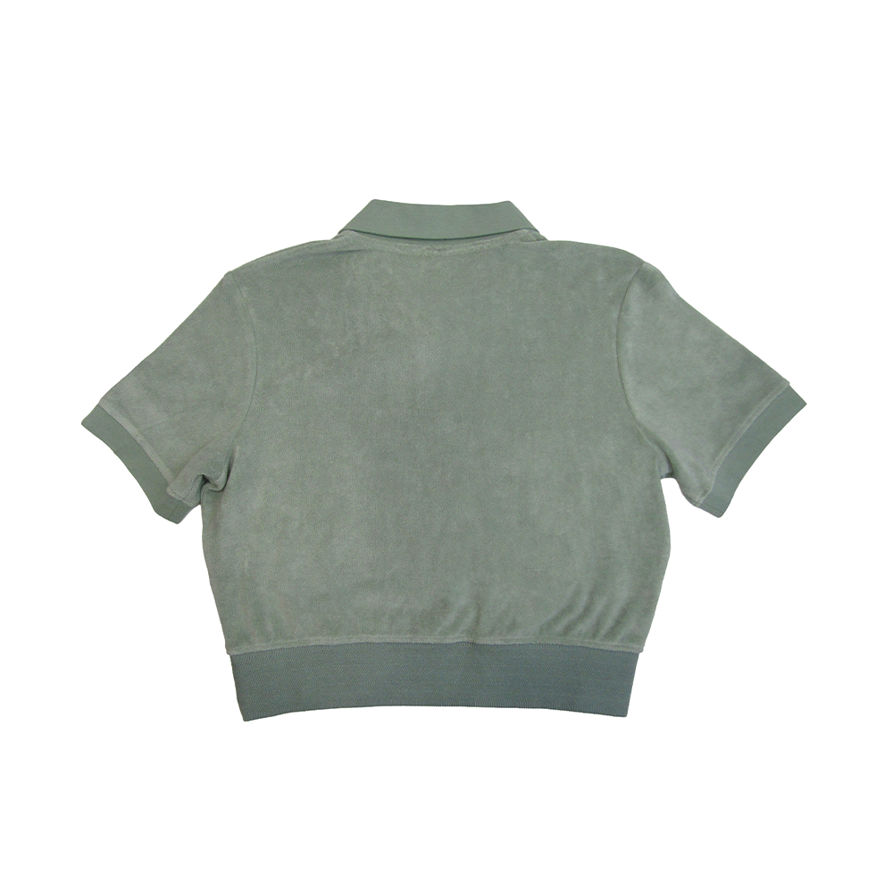 Women’s V-Neck Terry Crop Top